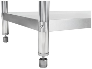 Кухонный стол с краем из нержавеющей стали, 100х60см.