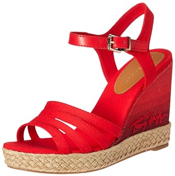 BUTY NA KOTURNIE TOMMY HILFIGER DAMSKIE SANDAŁY 39