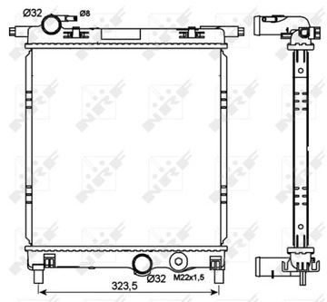 CHLADIČ VODY 53101 NRF SEAT SKODA VW CITIGO