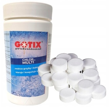 CHEMIA BASENOWA MULTI CHLOR 10W1 GOTIX TABLETKI 20G OPAKOWANIE 1KG