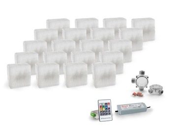 20x Świecąca Kostka Brukowa LED Akropol 14x14 RGB