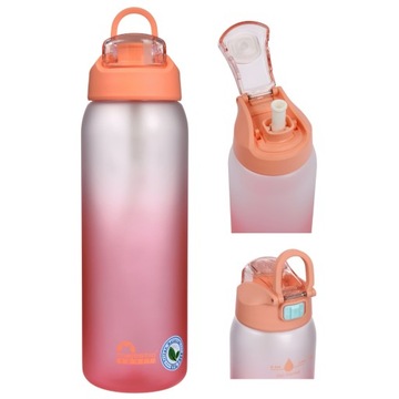 Butelka na wodę sok z miarką motywacyjną bidon Majestic Sport SHADOW 1L
