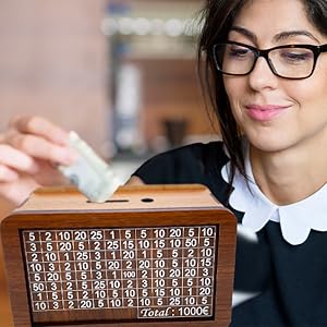 ДЕРЕВЯННАЯ КОПИЛКА СО СЧЕТЧИКОМ ГОЛОВ, ЭКОНОМИЯ ДЕНЕГ 10 000 € ПОДАРОК