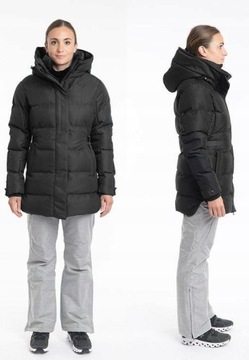 PIKOWANA KURTKA ZIMOWA DAMSKA PLASZCZYK DŁUGA CIEPŁA PARKA Q_2024 roz. XL