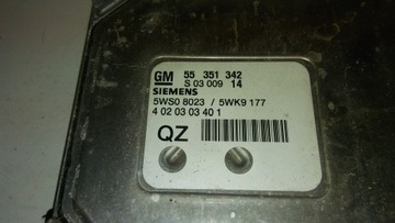 JEDNOTKA MOTORU OPEL VECTRA C SIGNUM 2.2 16V 55351342