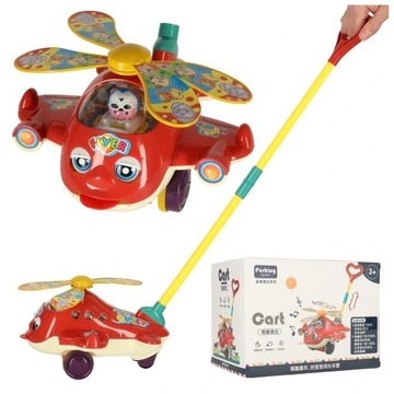 PCHACZ NA KIJU SAMOLOT HELIKOPTER Z DŹWIĘKIEM ZABAWKA EDUKACYJNA PREZENT