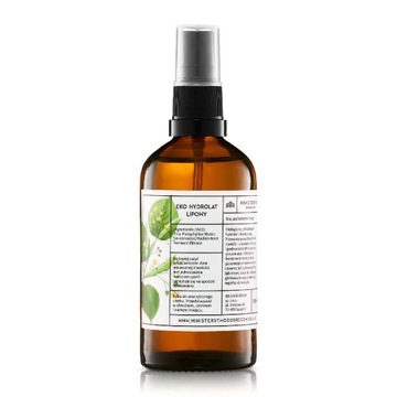 Lipa - hydrolat tonizuje, nawilża, łagodzi podrażnienia. 100 ml