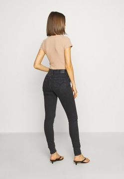 LEVI'S Demi Curve spodnie czarne jeansy