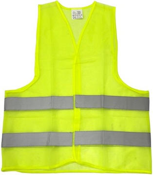 KAMIZELKA ODBLASKOWA OSTRZEGAWCZA DROGOWA ŻÓŁTA