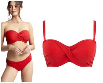 75FF Panache Anya Riva fiery red bandeau biustonosz do stroju kąpielowego