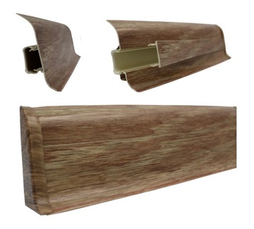 НАПОЛЬНЫЙ ПЛИНТУС С ЛАСТИКОМ 6см х 2,5м ПОЛОСКИ 60ммх250см ЦВЕТА