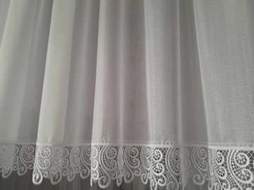 FIRANA z taśmą WOAL SABLE GIPIURA SZYCIE FIRANY NA WYMIAR do wys 160 NOWOŚĆ