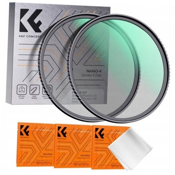 K&F 2x FILTR dyfuzyjny Black Mist 1/4+1/8 82mm