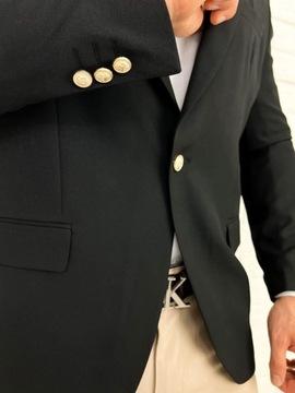 Marynarka meska casual czarna Stylovy H94 - 48