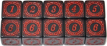 КОСТИ 1,6 СМ РПГ ХРАМ ПОЖАРА ШЕСТИГРАННЫЕ КОСТИ D6