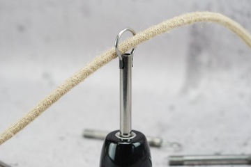 stalowy wieszak z rurką hak zawieszka M10x1 do lampa oprawka pająk loft DIY