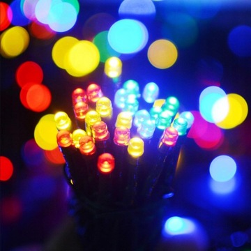 СОЛНЕЧНЫЕ РОЖДЕСТВЕНСКИЕ ЛАМПЫ, РАЗНОЦВЕТНЫЕ, НАРУЖНЫЕ, ГИРЛАНДИЯ 200 СВЕТОДИОДНЫХ, РОЖДЕСТВЕНСКИЕ