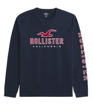 lekka bluza Abercrombie Hollister longsleeve M granatowa