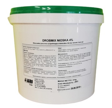 DROBMIX LAYER 4% ведро 4кг витамины для кур