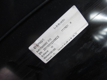 SMART ForTwo II 451 ПАНОРАМНОЕ СТЕКЛО 07-14