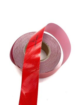 TAŚMA ODBLASKOWA KONTUROWA SAMOPRZYLEPNA na metry 5cm CZERWONA homologacja
