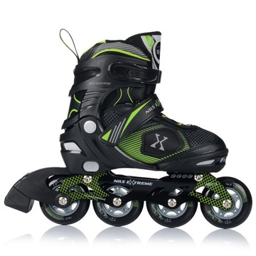 РЕЗИНОВЫЕ КОНЬКИ NILS ABEC-9, РЕГУЛИРУЕМЫЕ РОЛИКОВЫЕ КОНЬКИ