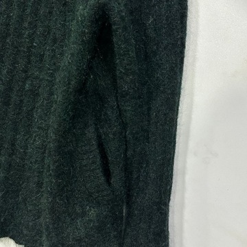 ACNE STUDIOS Zielony Sweter Kardigan Kid Moher Wełna XS / S