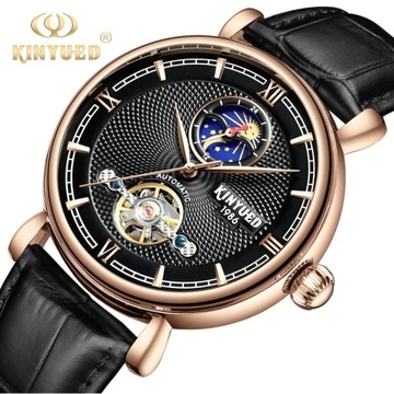 Zegarek mechaniczny Kinyued Tourbillon luksusowy