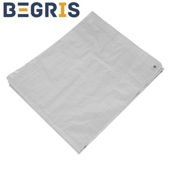 СЕРЕБРЯНЫЙ БРЕЗЕНТ 2X3, ОЧЕНЬ ТОЛСТЫЙ, 130 Г, ПРОЧНЫЙ, УСИЛЕННЫЙ.