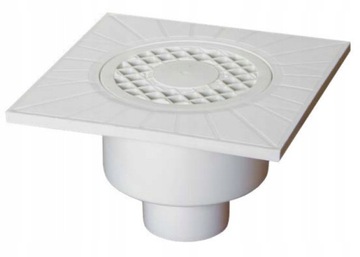 Odpływ kwadratowy 14,6 cm KRATKA ŚCIEKOWA PIONOWA RAWIPLAST