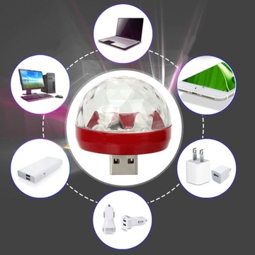 Портативная мини-USB-лампа для дискотеки USB-лампа для украшения дискотеки