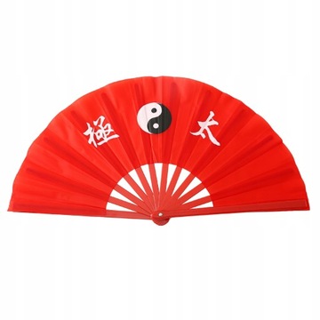 Kung Fu Fan Tai Chi Red Ring Fan