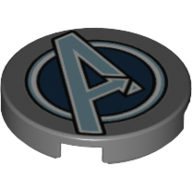 LEGO płytka 2x2 logo Avengers odblask 14769pb259