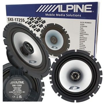 4 głośniki samochodowe ALPINE dystanse do Opel Astra H Corsa D przód i tył