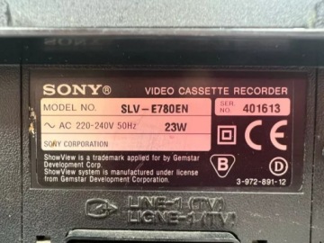 SONY SLV-E780 СТЕРЕОВИДЕОМАТИК + КАБЕЛЬ + КАССЕТЫ