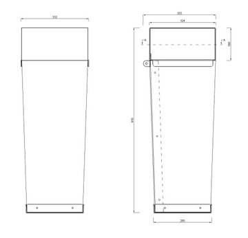 Корзина для станции из поликарбоната, ПОЛНОСТЬЮ СДЕЛАННАЯ ИЗ ПЛАСТИКА.