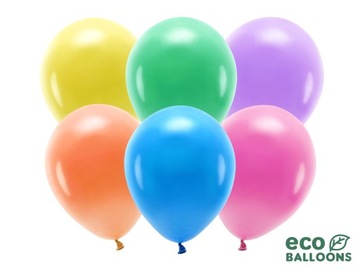 Balony Rainbow 30cm metalizowane, mix 10 szt.