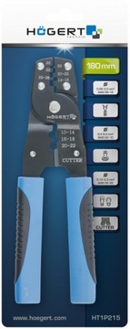 Zaciskarka szczypce do zaciskania końcówek 0,08 mm² - 6 mm² Hogert HT1P215