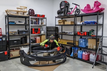 2X МЕТАЛЛИЧЕСКИЕ ГАРАЖНЫЕ СТЕЛЛАЖИ ДЛЯ ХРАНЕНИЯ 180x90x40 см