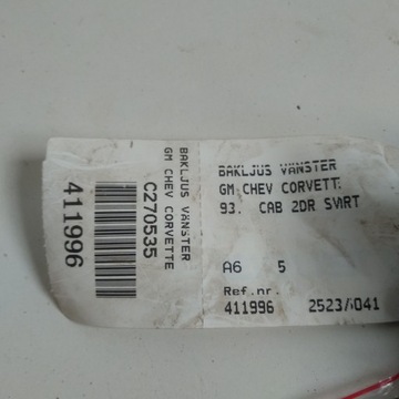 SVĚTLO CHEVROLET CORVETTE 93R