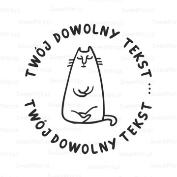 Personalizowany stempel z kotem JOGA