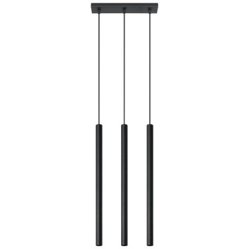 Lampa wisząca PASTELO tuby czarne smukłe loft 3P