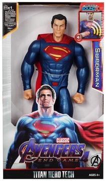 DUŻA FIGURKA SUPERMAN DLA CHŁOPCA Z DZWIĘKIEM 30CM