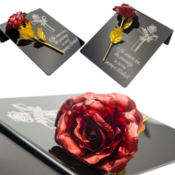 Подставка для кладбища, ГРАВИРОВКА ГРАНИКА, украшение могилы, ВЕЧНАЯ РОЗА