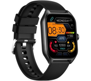 Мужские умные часы Rubicon RNCF03 черные, спортивные режимы, Bluetooth для SMS