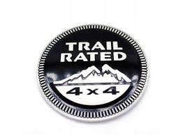 JEEP LOGO EMBLEMAT ZNACZEK 60MM TRAIL RATED BLACK