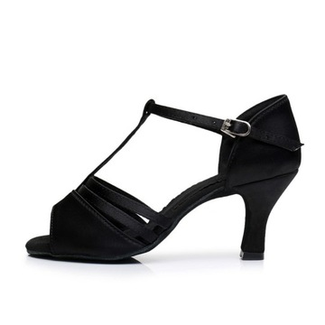 Baleriny 7cm Damskie buty do tańca z odkrytymi palcami na obcasie B237-15