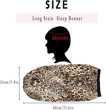 Zestaw 2 damskich satynowych czepków do spania