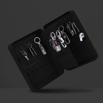 Коробка Шкаф Шкатулка Сейф для ключей с замком, металлический размер XL + 48 подвесок