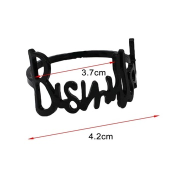 6x застежек для салфеток Набор металлических салфеток с буквами «Бисмилла», круглый алфавит, черный